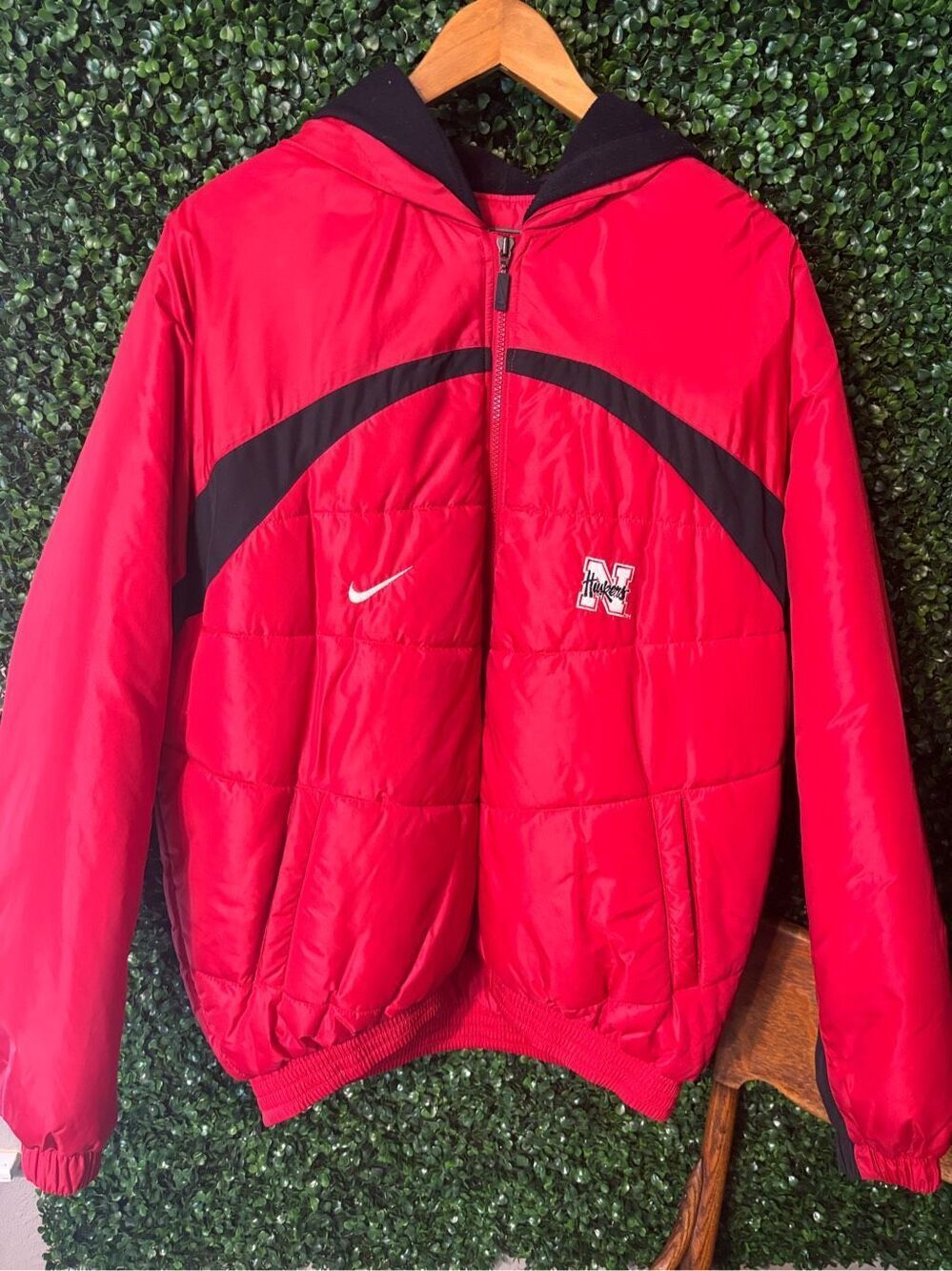 Nike Y2K Nebraska Huskers Puffer Coat Sz Large